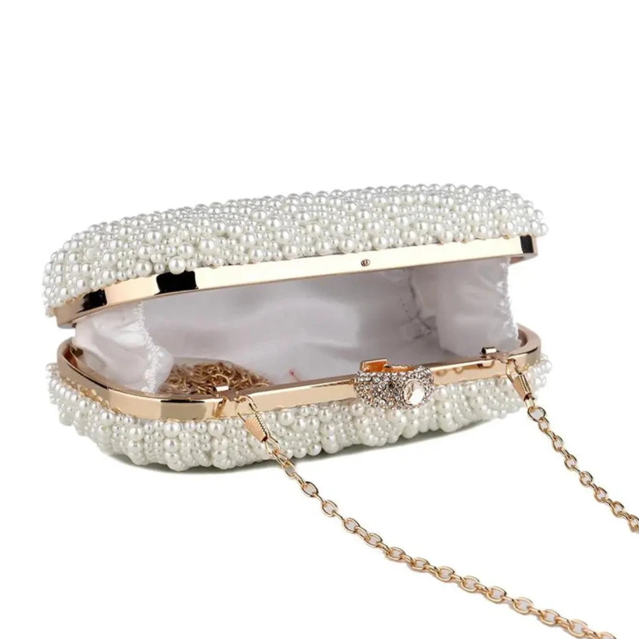 Couture Pearl Elegance Clutch Bag Montipi