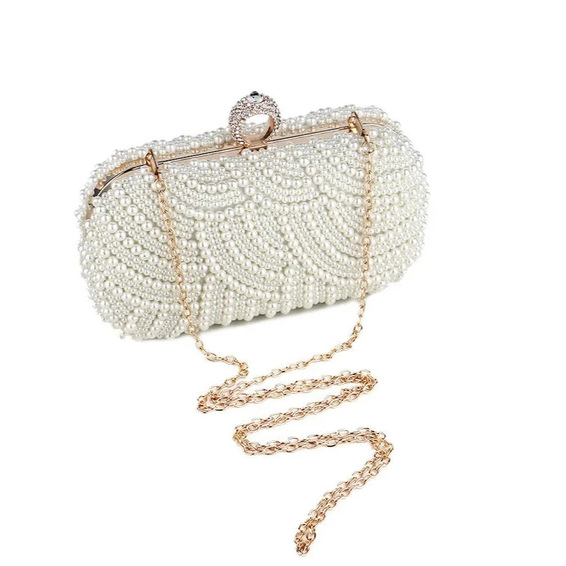 Couture Pearl Elegance Clutch Bag Montipi