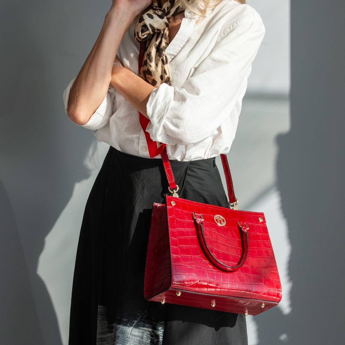 Croque Luxe Leather Handbag