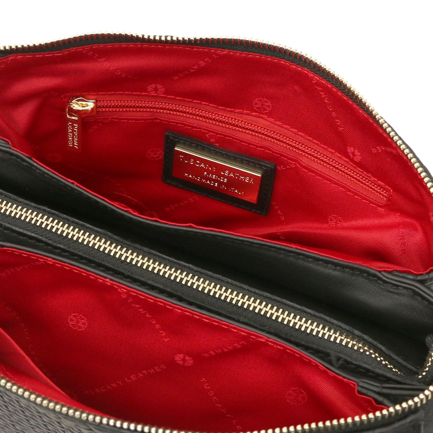 Dedalo Woven Leather Shoulder Bag
