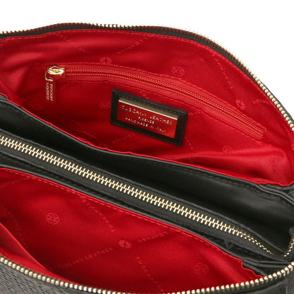 Dedalo Woven Leather Shoulder Bag