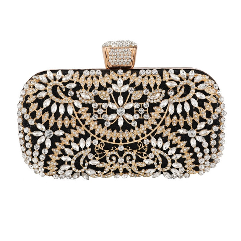 Diamond Floral Evening Clutch Bag Montipi