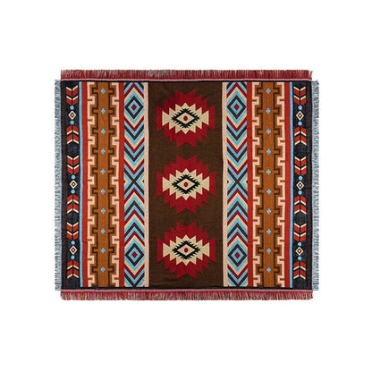 Ethnic Boho Striped Mexico Picnic Blanket Montipi