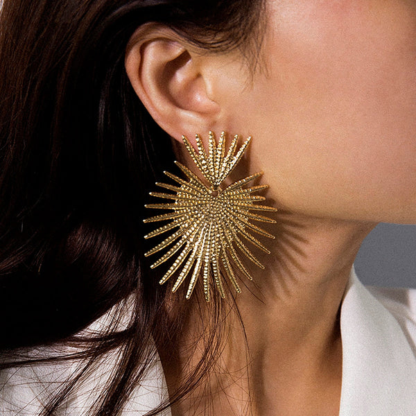 Exotic Palm Designer Statement Earrings Montipi