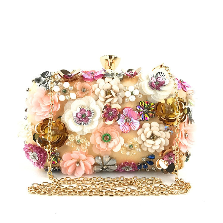 Floral Pearl Clutch Bag Montipi