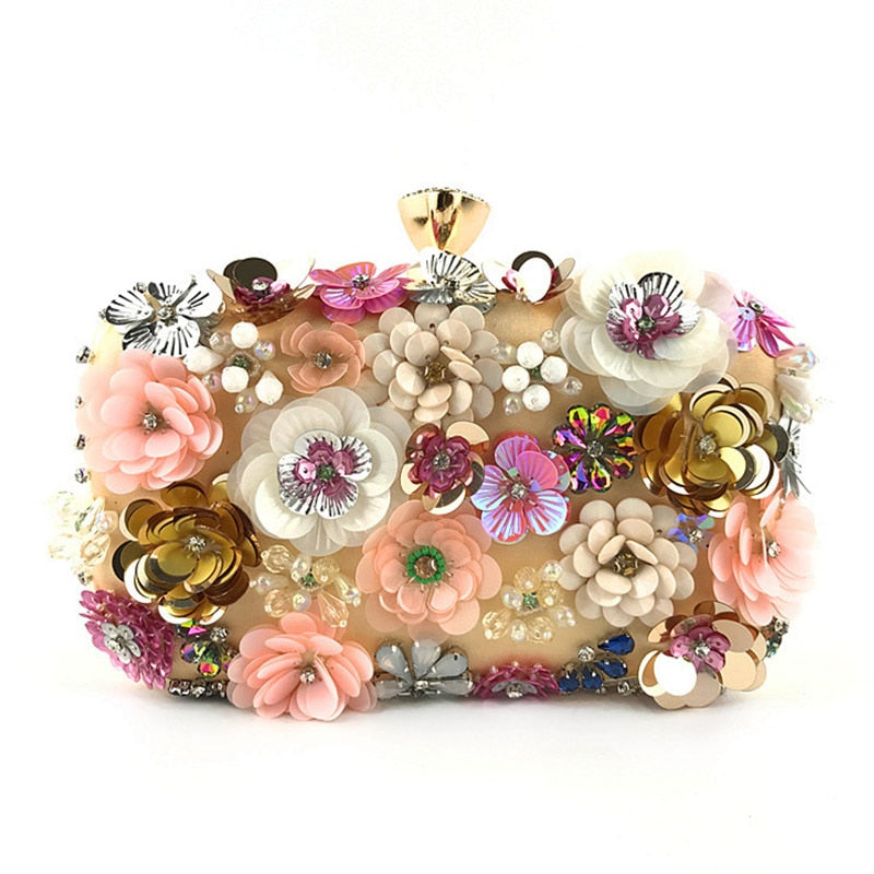 Floral Pearl Clutch Bag Montipi