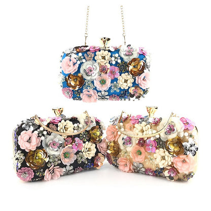 Floral Pearl Clutch Bag Montipi