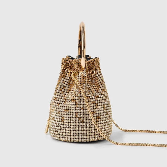 Gold Boheme Luxe Mini Bucket Bag Montipi
