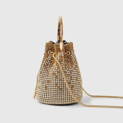 Gold Boheme Luxe Mini Bucket Bag Montipi