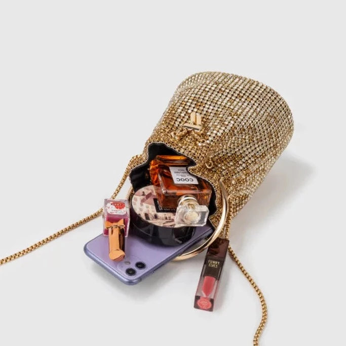 Gold Boheme Luxe Mini Bucket Bag Montipi