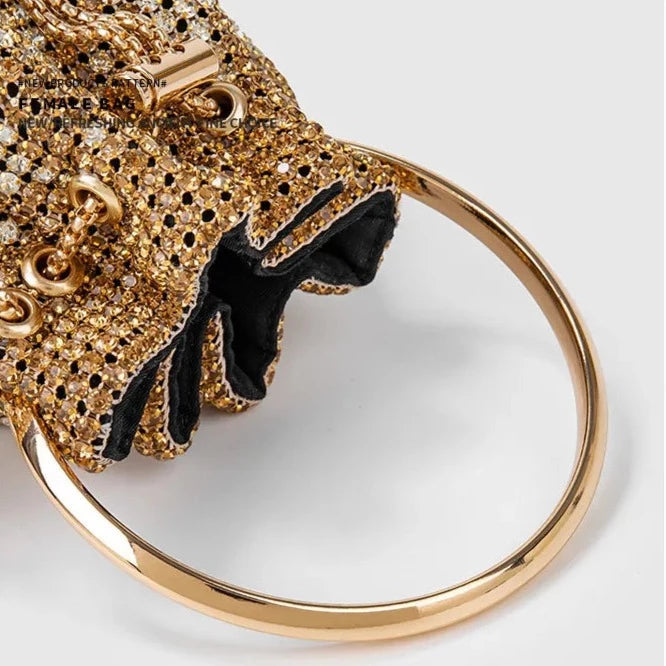 Gold Boheme Luxe Mini Bucket Bag Montipi
