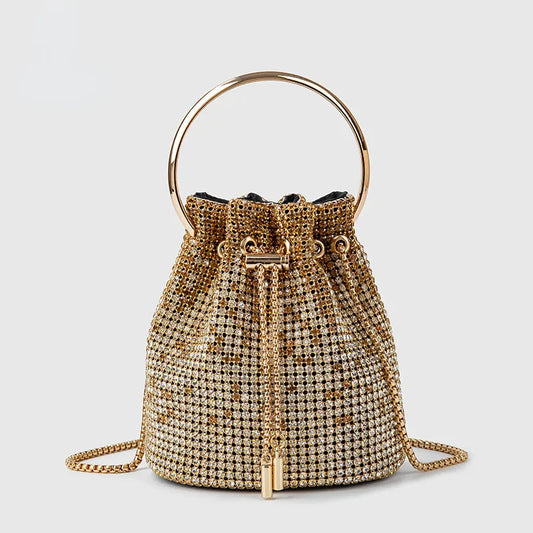Gold Boheme Luxe Mini Bucket Bag Montipi