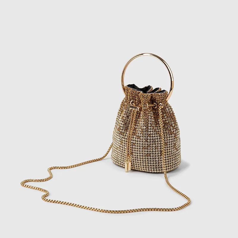 Gold Boheme Luxe Mini Bucket Bag Montipi