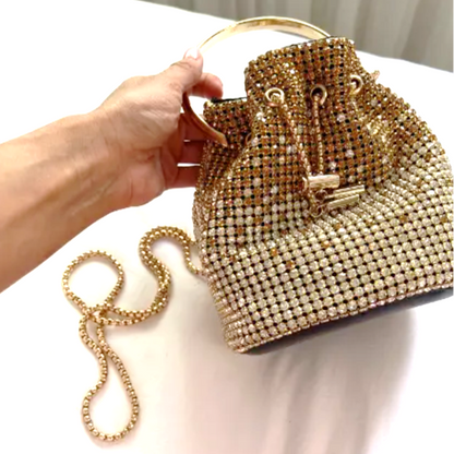 Gold Boheme Luxe Mini Bucket Bag Montipi