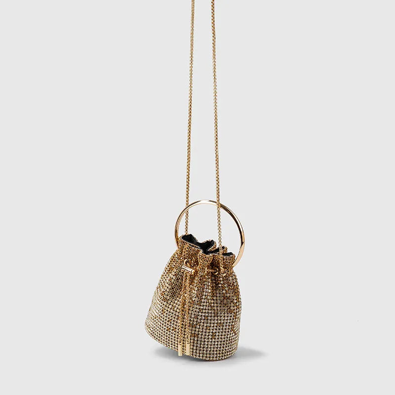 Gold Boheme Luxe Mini Bucket Bag Montipi