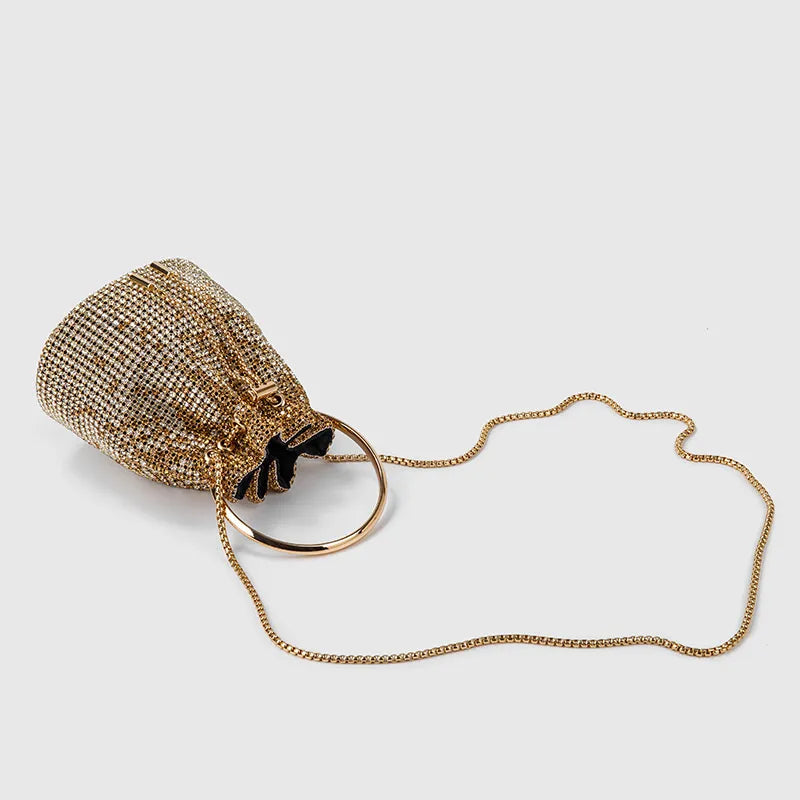 Gold Boheme Luxe Mini Bucket Bag Montipi