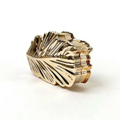 Golden Plume Clutch Bag