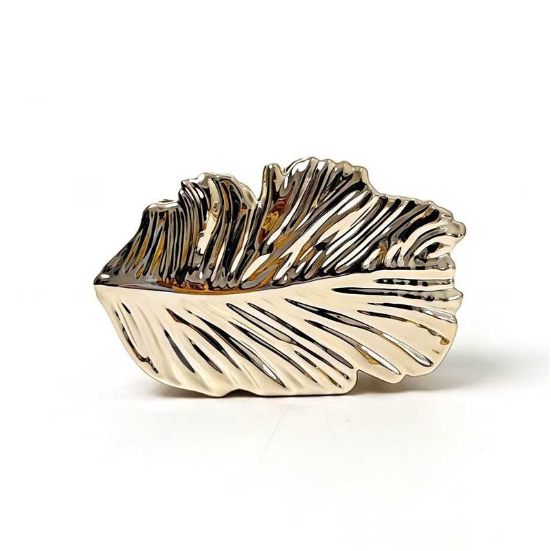 Golden Plume Clutch Bag