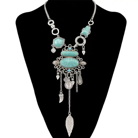 Gypsy Queen Bohemian Turquoise Necklace Montipi