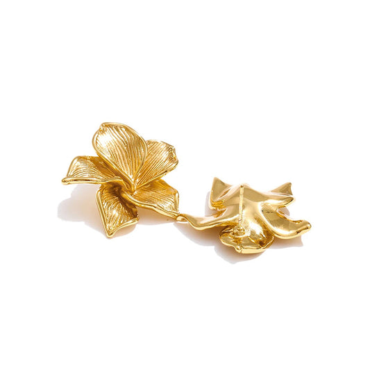 Isabella Gold Flower Earrings