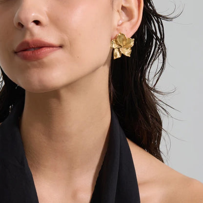 Isabella Gold Flower Earrings