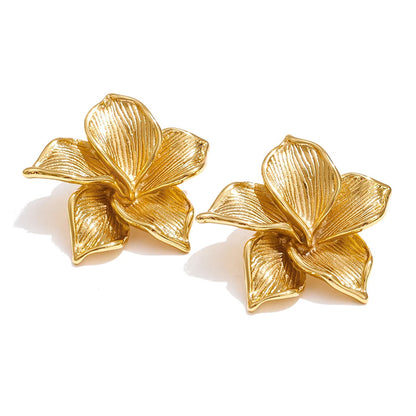Isabella Gold Flower Earrings