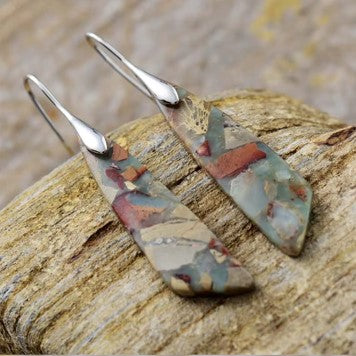 Jasper Elegance Stone Dangle Earrings