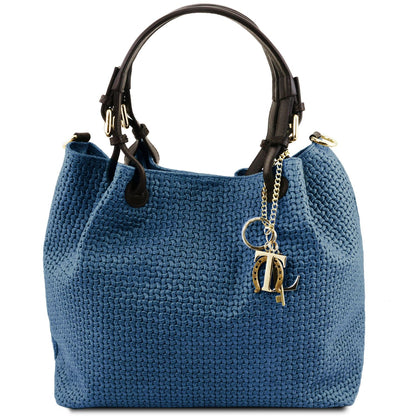 Keyluck Woven Leather Tote Bag