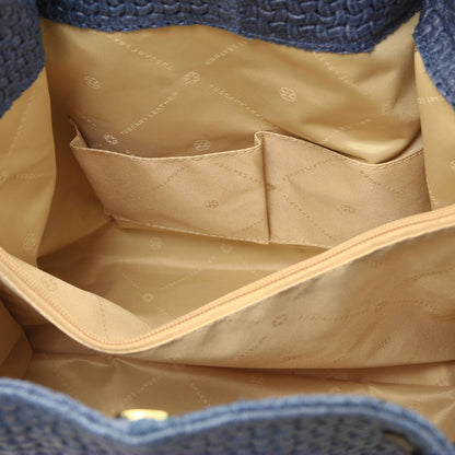 Keyluck Woven Leather Tote Bag