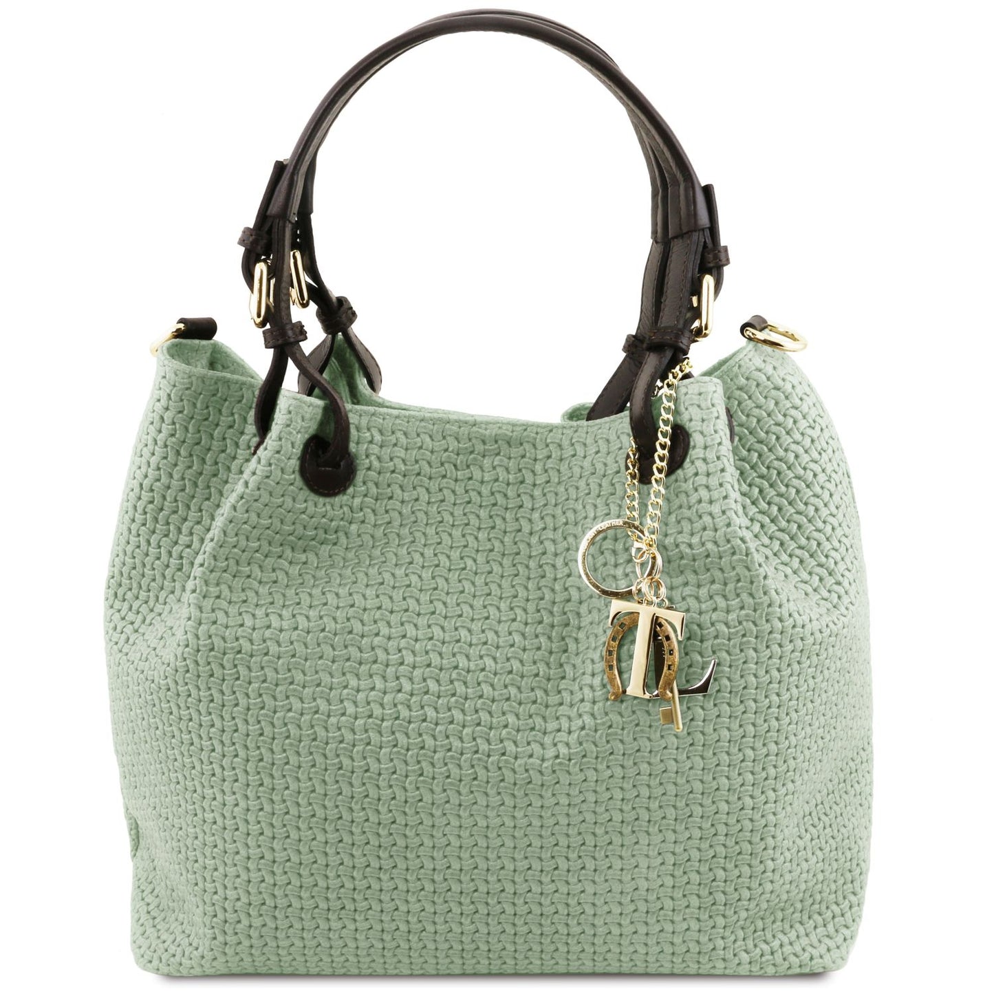 Keyluck Woven Leather Tote Bag