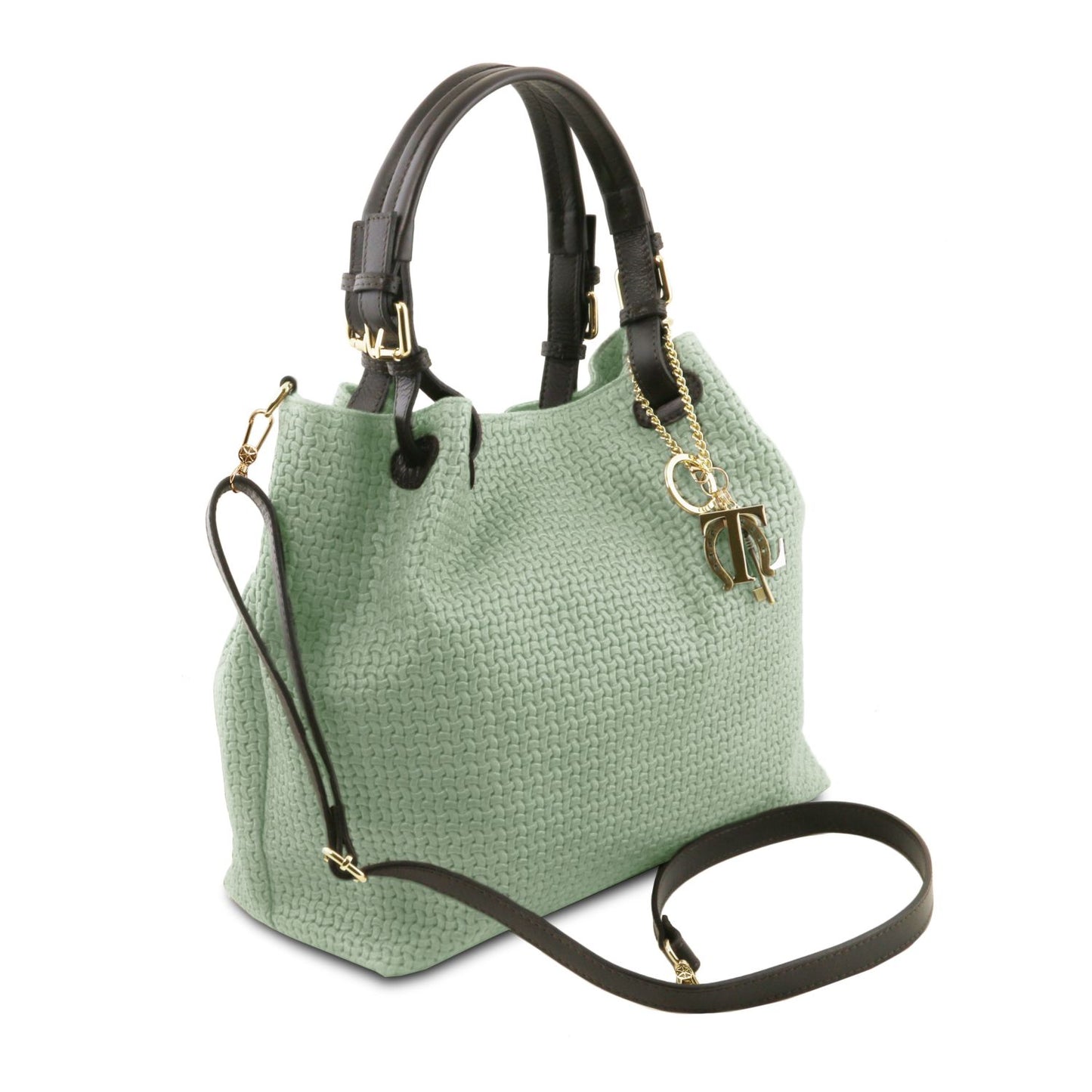 Keyluck Woven Leather Tote Bag