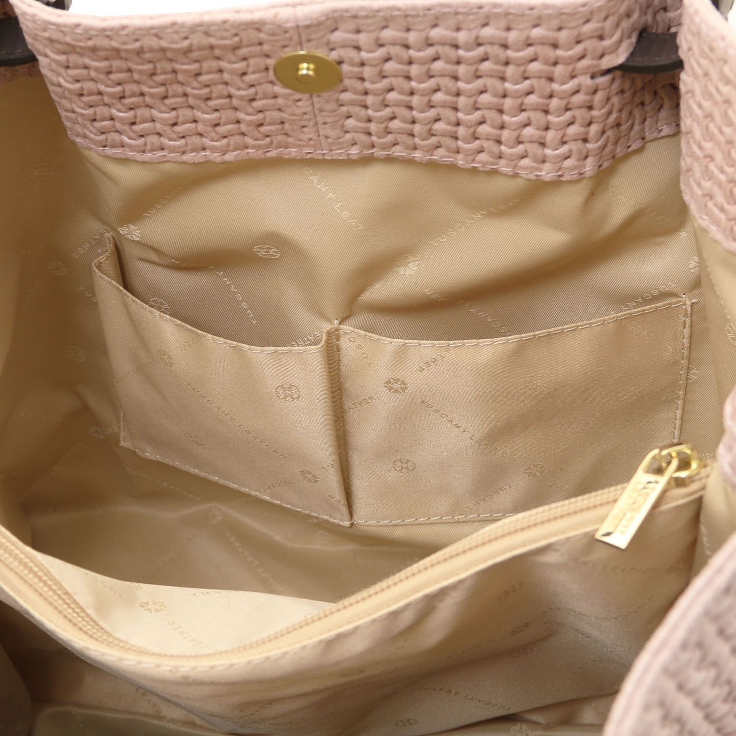 Keyluck Woven Leather Tote Bag