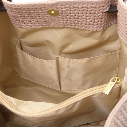 Keyluck Woven Leather Tote Bag