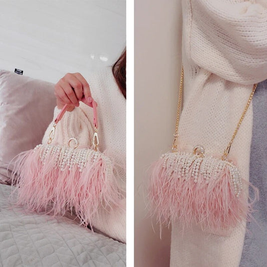 Lady Feather Clutch Bag Montipi
