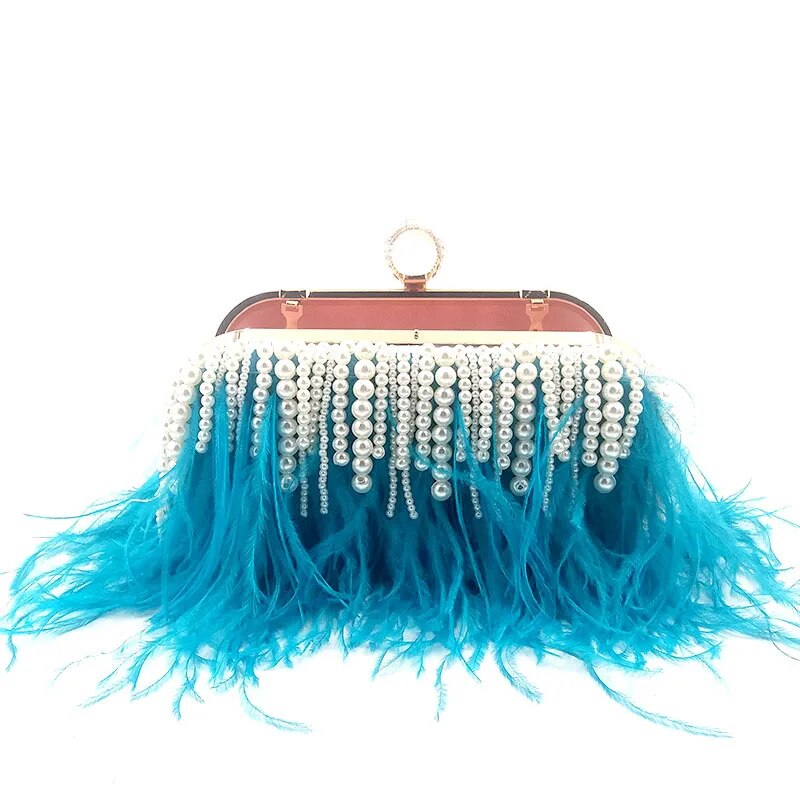 Lady Feather Clutch Bag Montipi