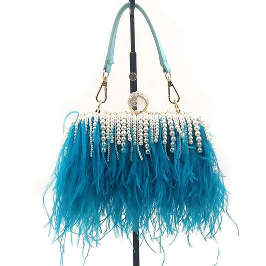 Lady Feather Clutch Bag Montipi