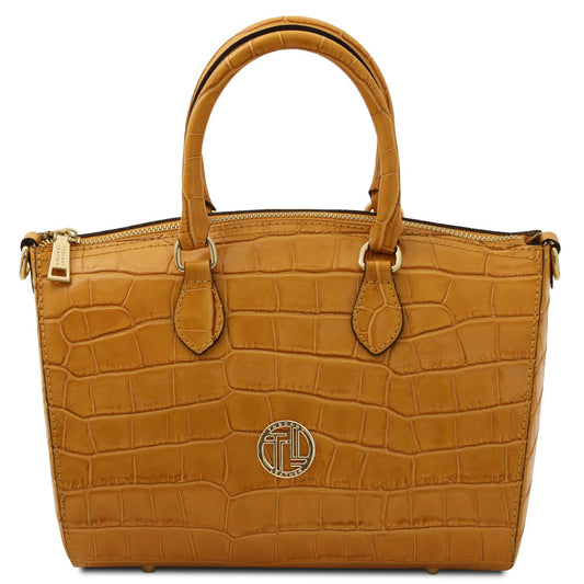 Layla Croc Edition Leather Bag
