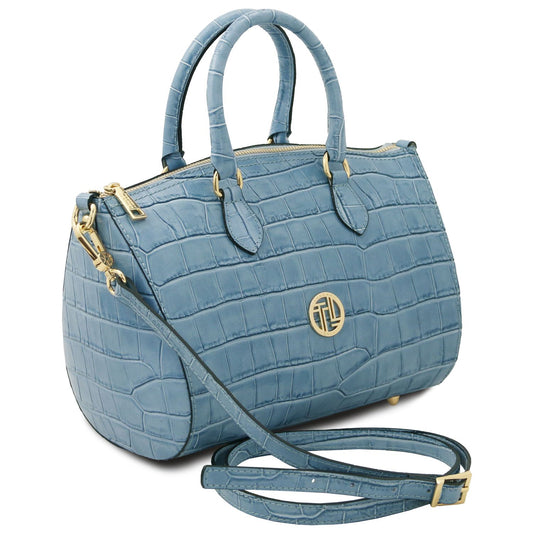 Layla Croc Edition Leather Bag