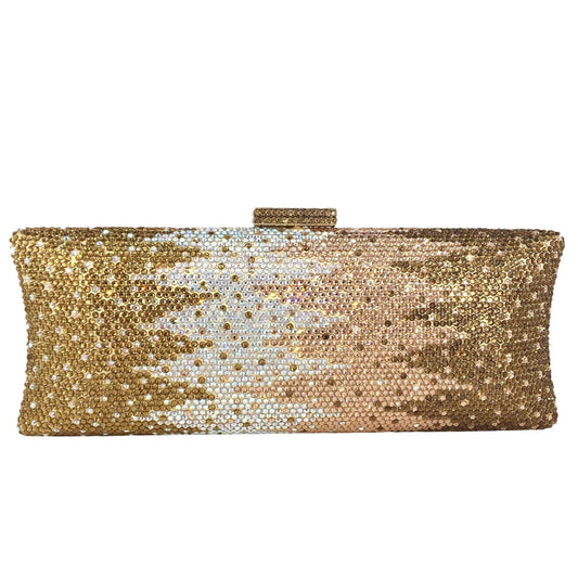 Luxury Crystal Gold Clutch Bag Montipi