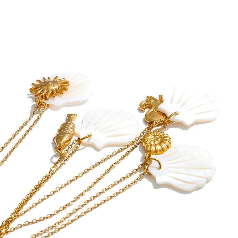 Marina Shell Charm Necklace