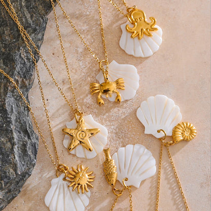 Marina Shell Charm Necklace