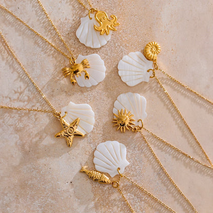 Marina Shell Charm Necklace