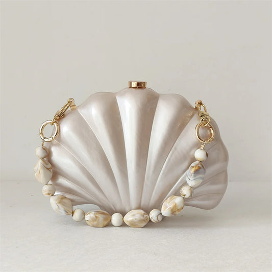 Mermaid Pearl Shell Clutch Bag by Montipi Australia