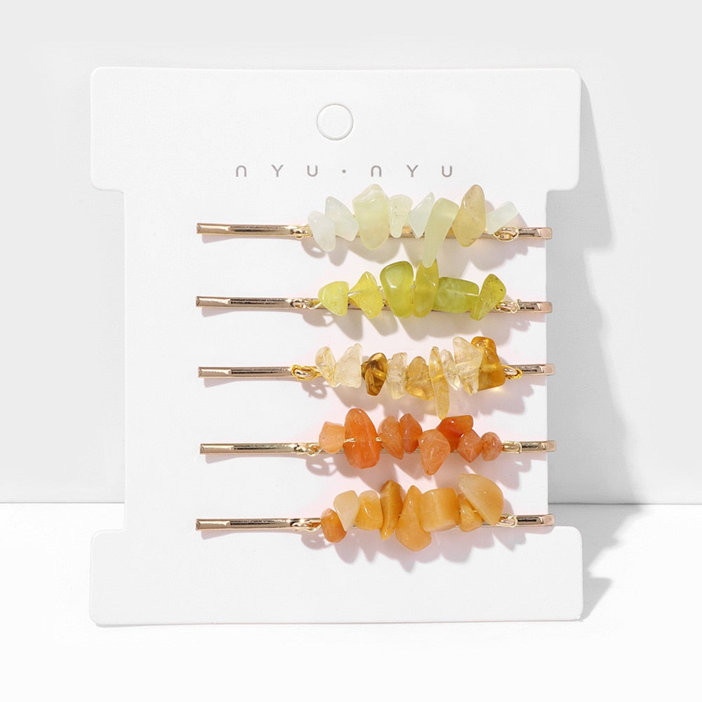 Natural Healing Stones Hair Pins Set Montipi