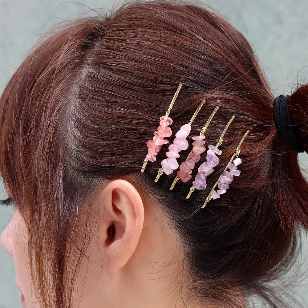 Natural Healing Stones Hair Pins Set Montipi