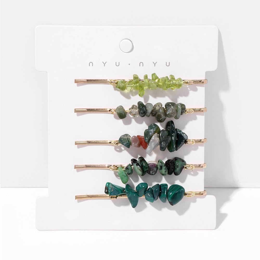 Natural Healing Stones Hair Pins Set Montipi