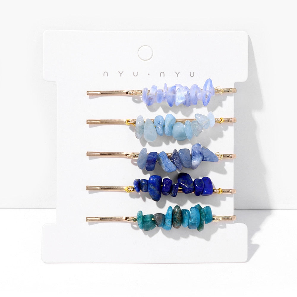 Natural Healing Stones Hair Pins Set Montipi