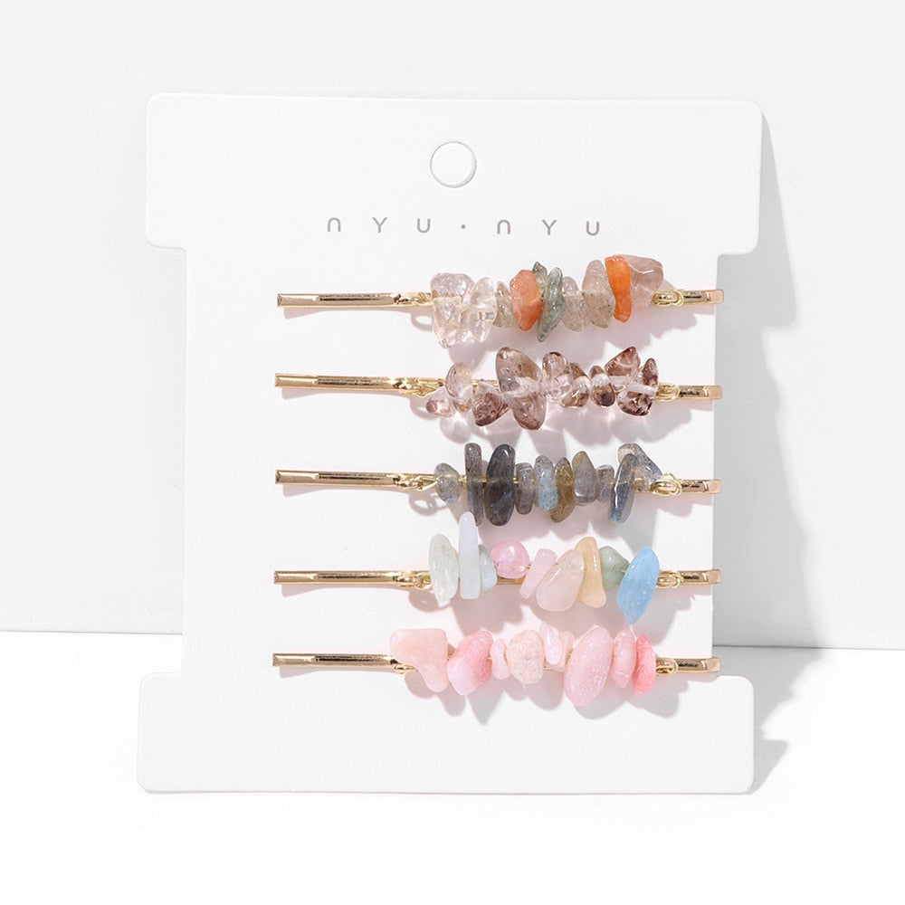 Natural Healing Stones Hair Pins Set Montipi