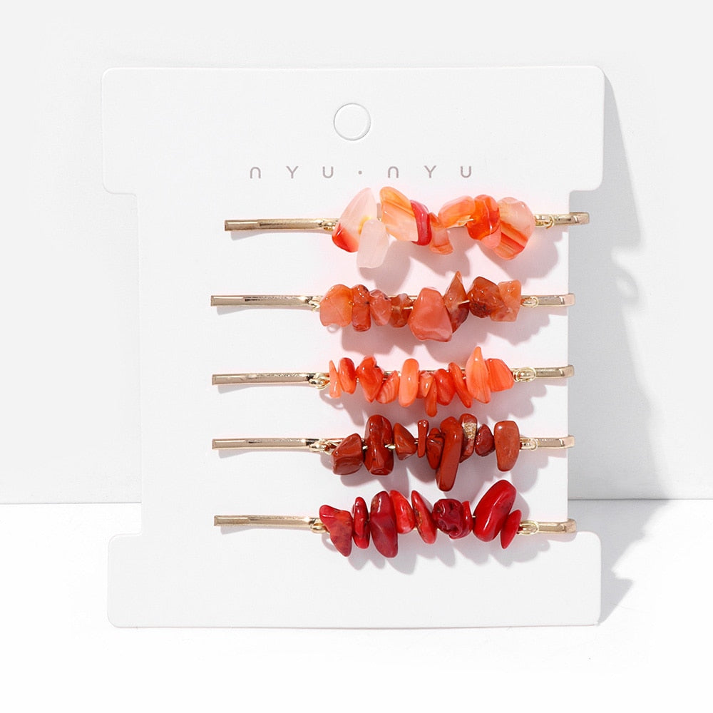 Natural Healing Stones Hair Pins Set Montipi