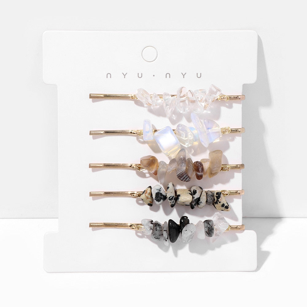 Natural Healing Stones Hair Pins Set Montipi